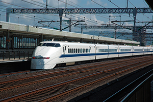 Commuter train at the station